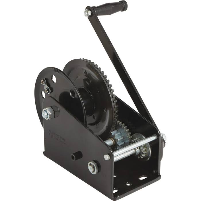 Single Speed Hand Winch with Automatic Brake, 2500-Lb. Load Capacity N8114