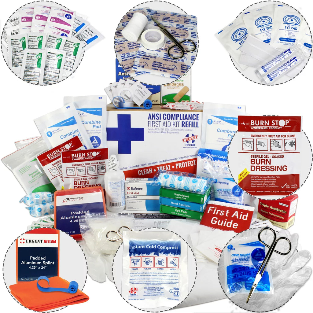 50 Person 196 Pieces ANSI Class B First Aid Kit Refill V86739