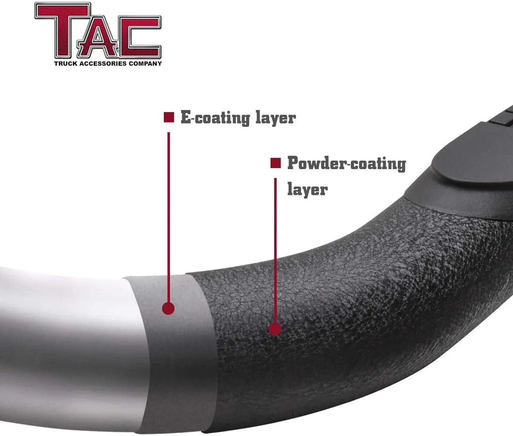 Texture Black Running Boards for Pickup Truck 2pcs X200