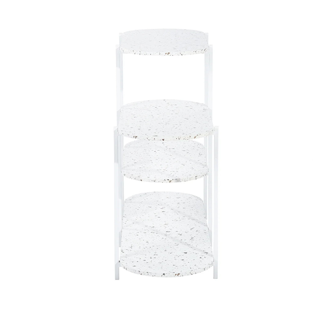 4-Tier Marble White Storage Shelf P21289