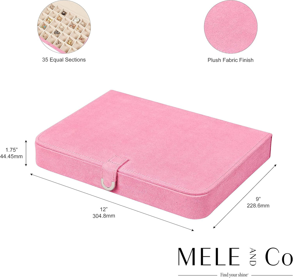 Pink Plush Fabric Jewelry Box H460922