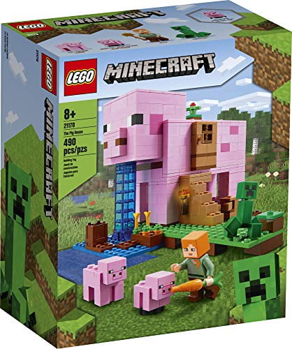 Minecraft Pig House Building Toy with 2 Pig Figures G523