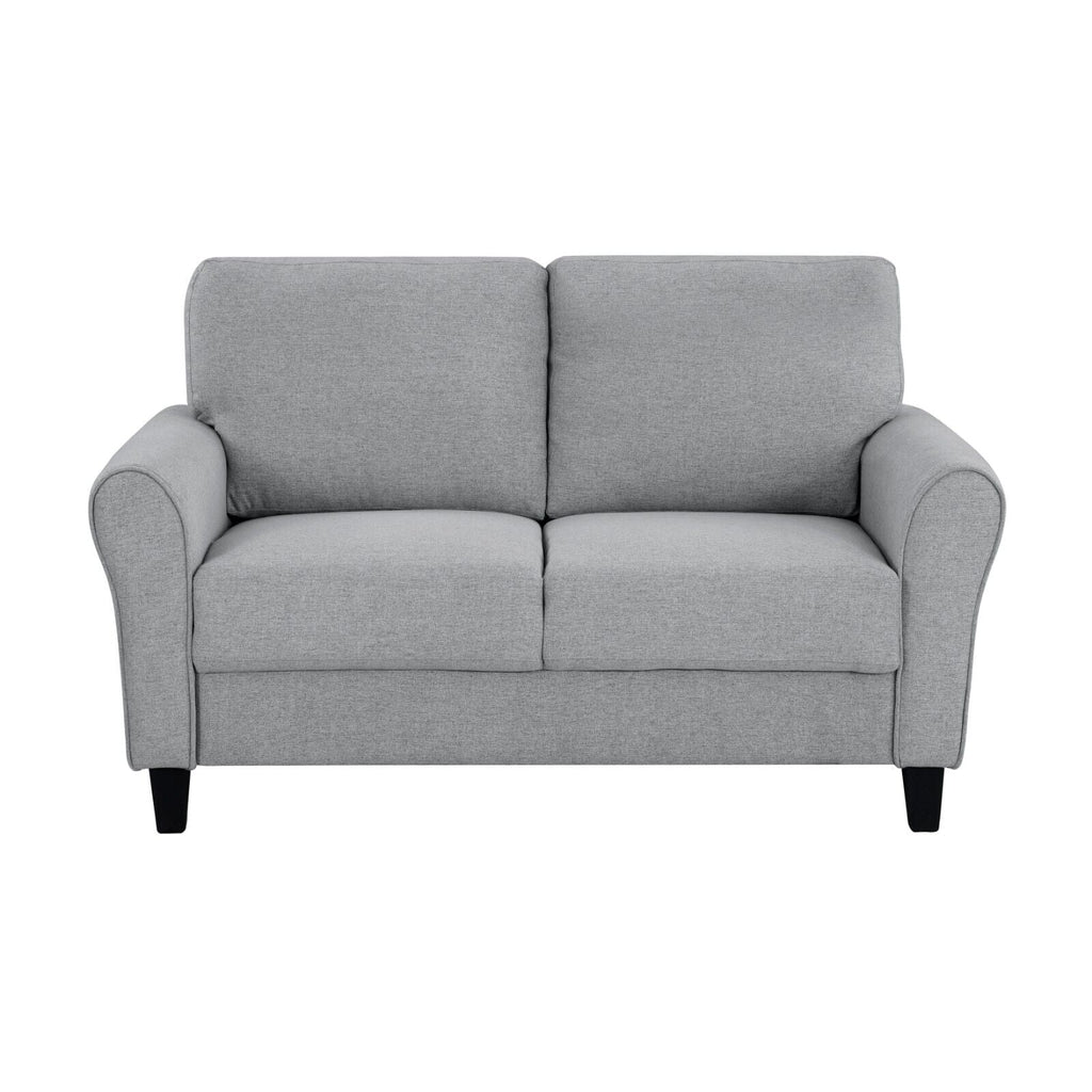 3pcs Sofa Set Dark Gray Textured Upholstered Sofa Loveseat Chair Y3598