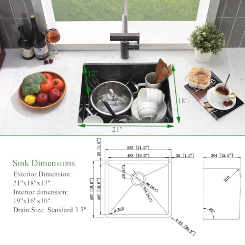 25 Inch Drop In Stainless Steel Laundry Sink with Faucet Z94237