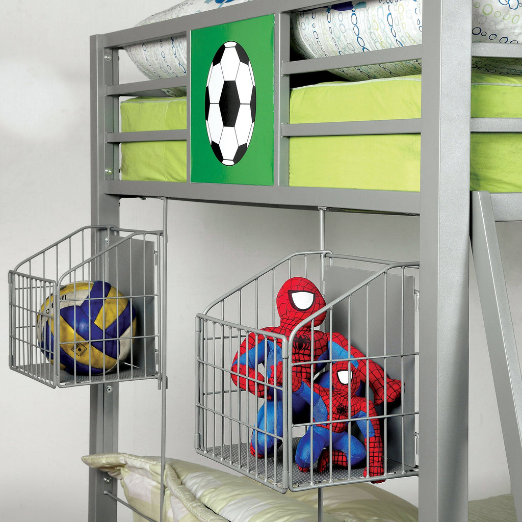 Green Metal 5-Piece Bunk Bed Set X1467