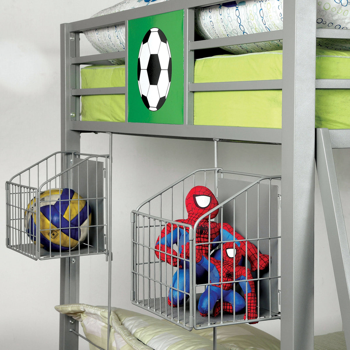 Green Metal 5-Piece Bunk Bed Set X1467