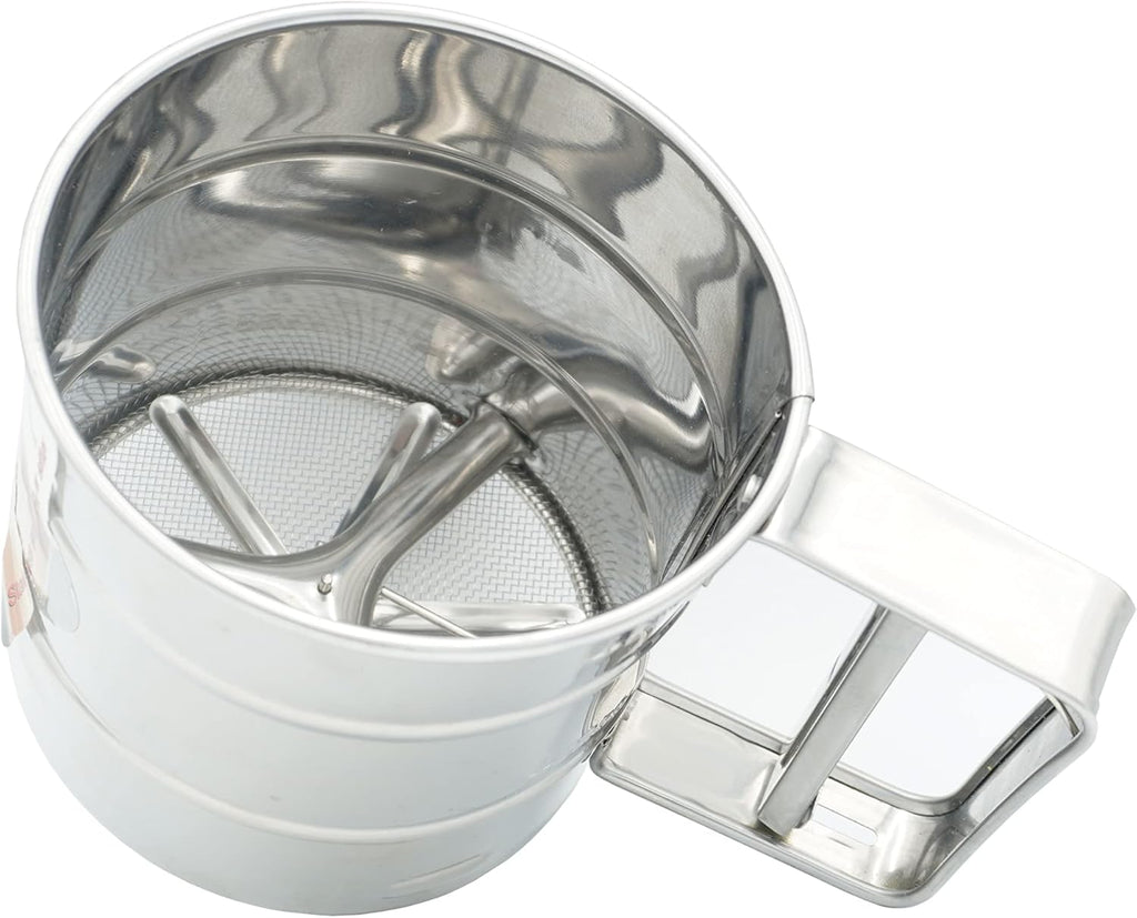 Stainless Steel Rotary Hand Crank Flour Sifter X904001