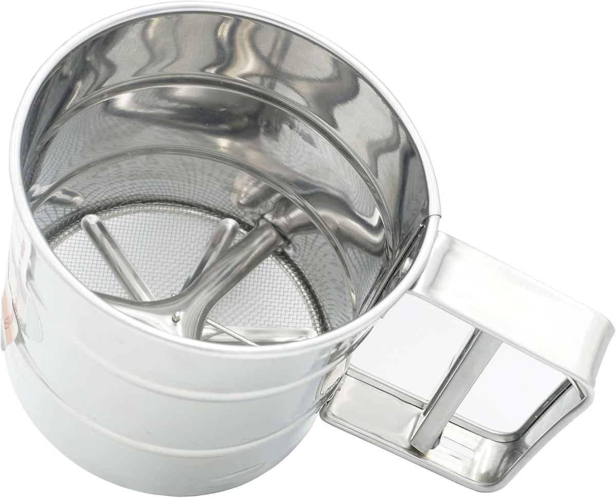 Stainless Steel Rotary Hand Crank Flour Sifter X904001
