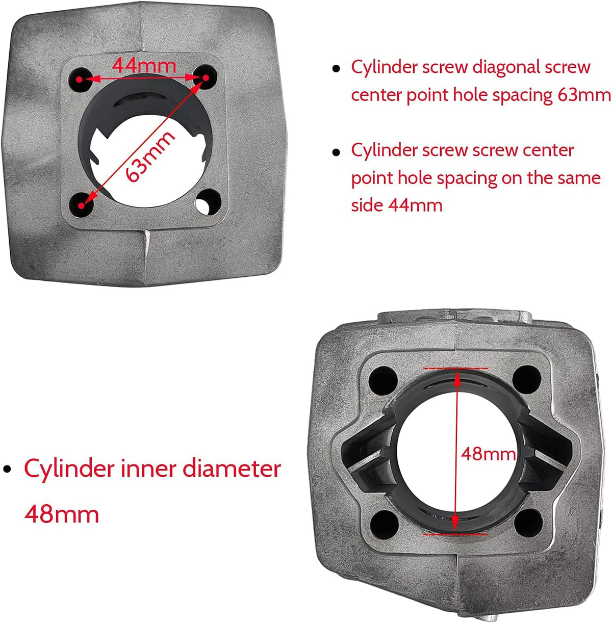 Cylinder Body with Piston Kit, Bore 48mm, Pack of 2 U4601