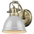 Bath Vanity with Gray Shade Aged Brass N9871