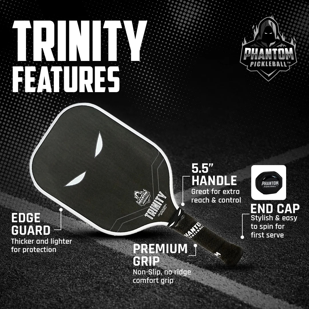 14mm T700 Raw Carbon Fiber Thermoformed Pickleball Paddle with Cover I29951