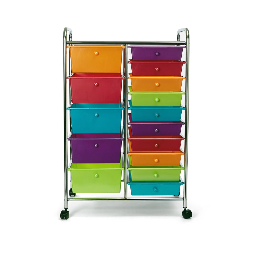 15-Drawer Black Organizer Cart P827