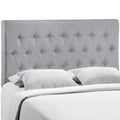 Queen Size Grey Fabric Headboard L616