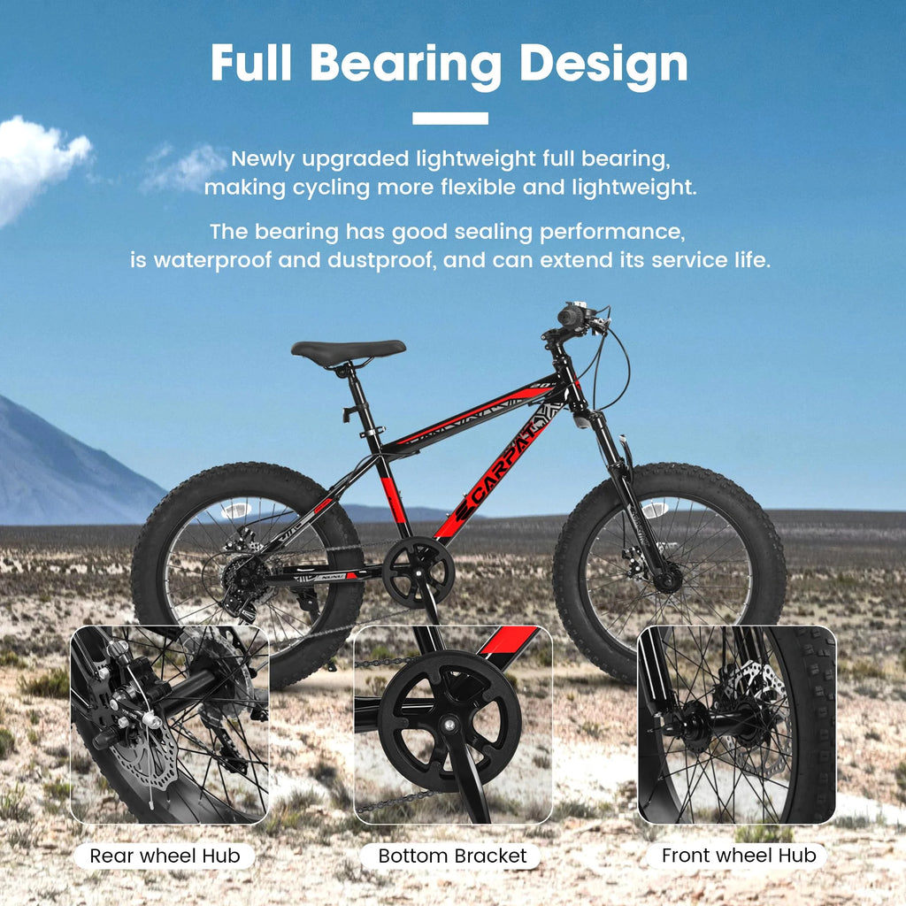 20 Inch 4 Wide Fat Tire 7 Speed Steel Frame Kids Bike T86485