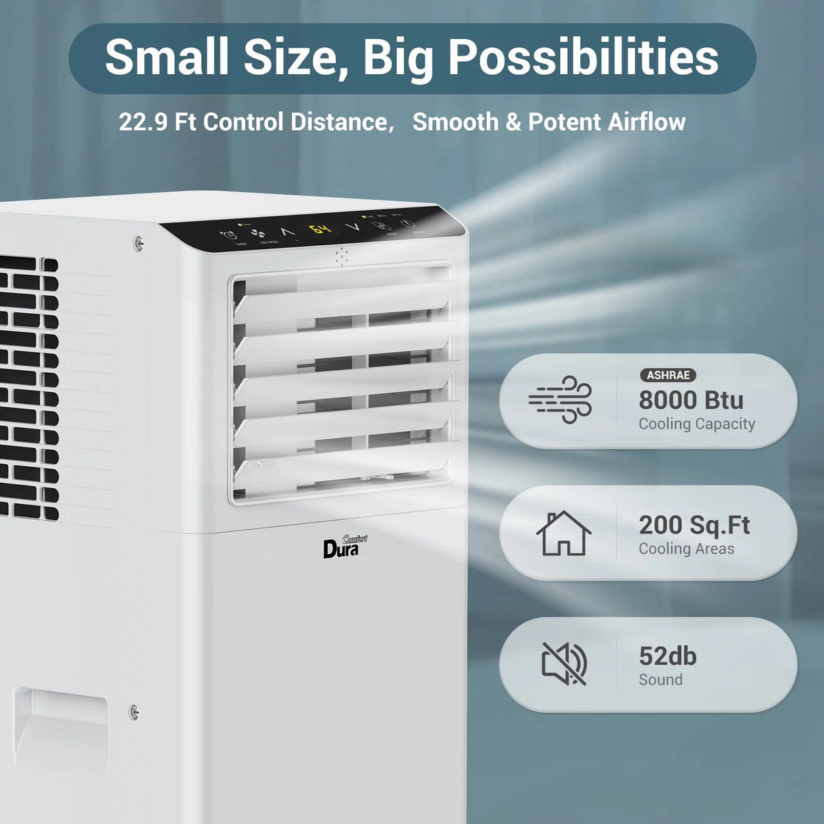 Portable Air Conditioner 4900BTU 3-in-1 AC Unit with Window Kits Y53080