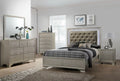4pc California King Size Faux Leather LED Panel Bed Set W54811