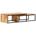 2 pcs Solid Sheesham Wood Nesting Tables E232