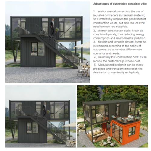 Black & Brown 20Feet Modular Shipping Container House V46015