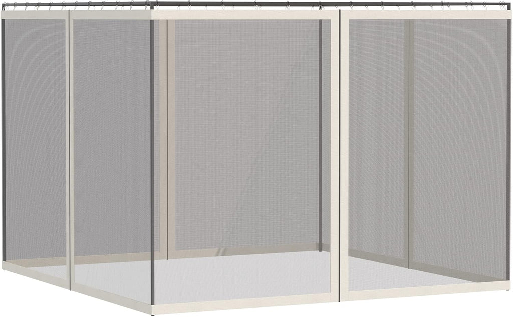 10' x 13' Replacement Mesh Sidewall Netting with Zippers, Black B28083