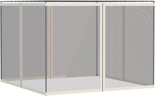 10' x 13' Replacement Mesh Sidewall Netting with Zippers, Black B28083