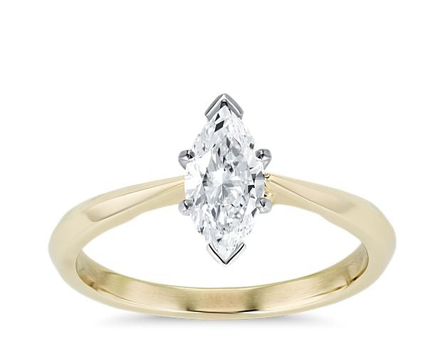 18K Yellow Gold Diamond Solitaire Ring Size 10.5 T91881