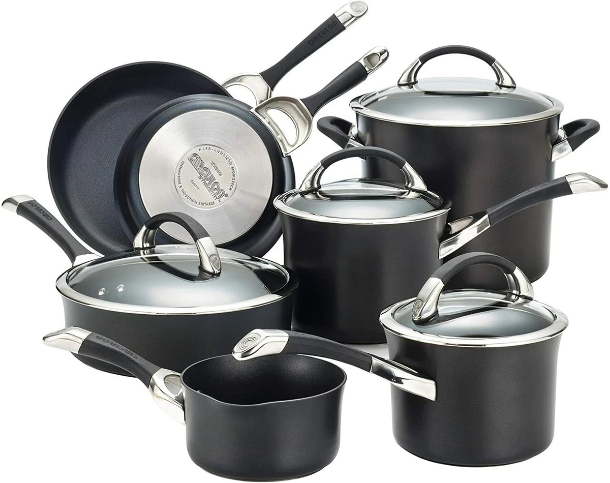 11 Piece Hard Anodized Non-Stick Cookware Set O336532