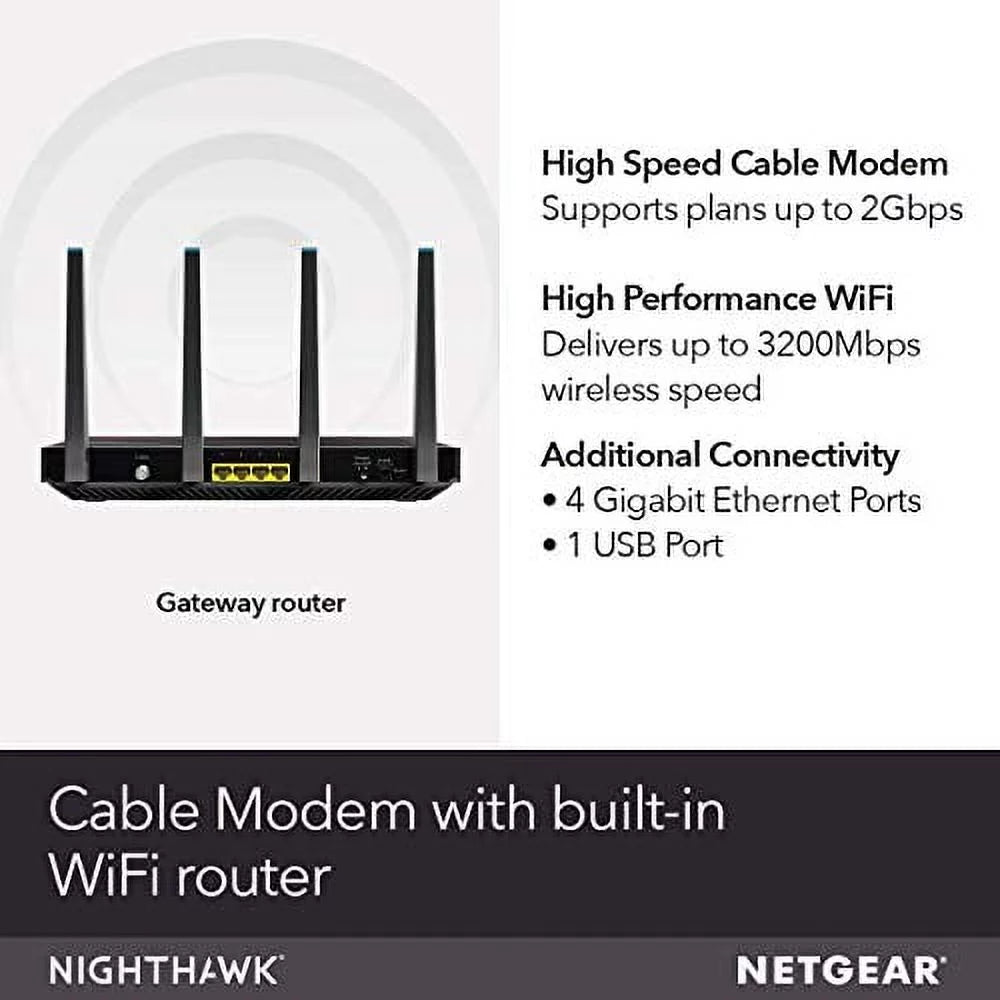 Cable Modem WiFi Router Combo AC3200 DOCSIS 3.1 D518