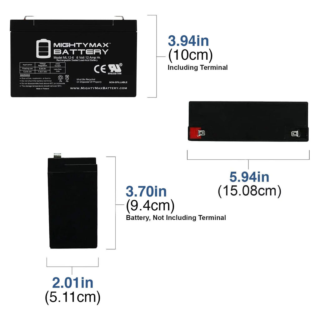12AH F2 Battery 4 Pack R529