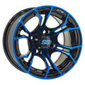 Blue/Black Aluminum Golf Cart Wheel S5103