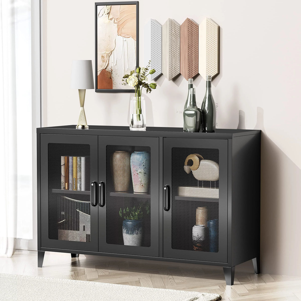 Buffet Server Table with Doors Cabinet T5233