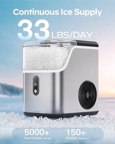 Countertop Nugget Ice Maker with Self-Cleaning G586