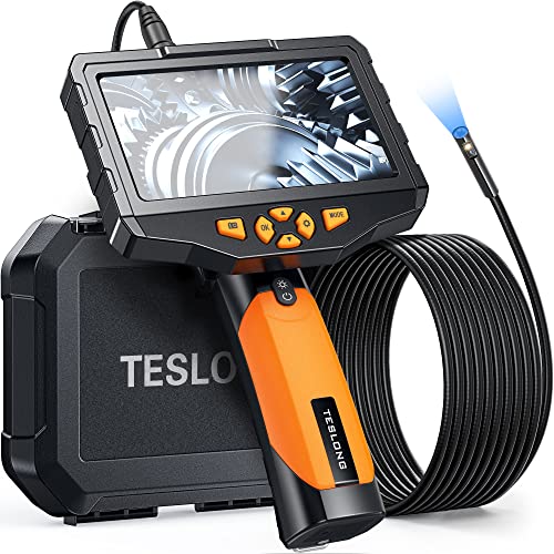 Dual Lens Borescope Camera with Light 1080P Waterproof Flexible Endoscope C203