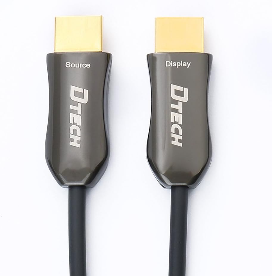 Fiber Optic HDMI Cable 50ft 4K60Hz 18Gbps Slim UHD Video Cord Pack of 2 X593