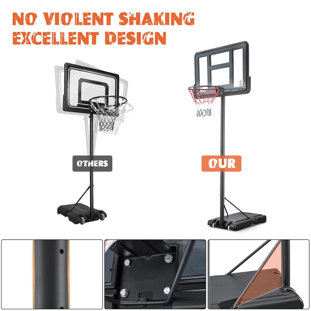 44 inch Height Adjustable Portable Basketball Hoop P64280