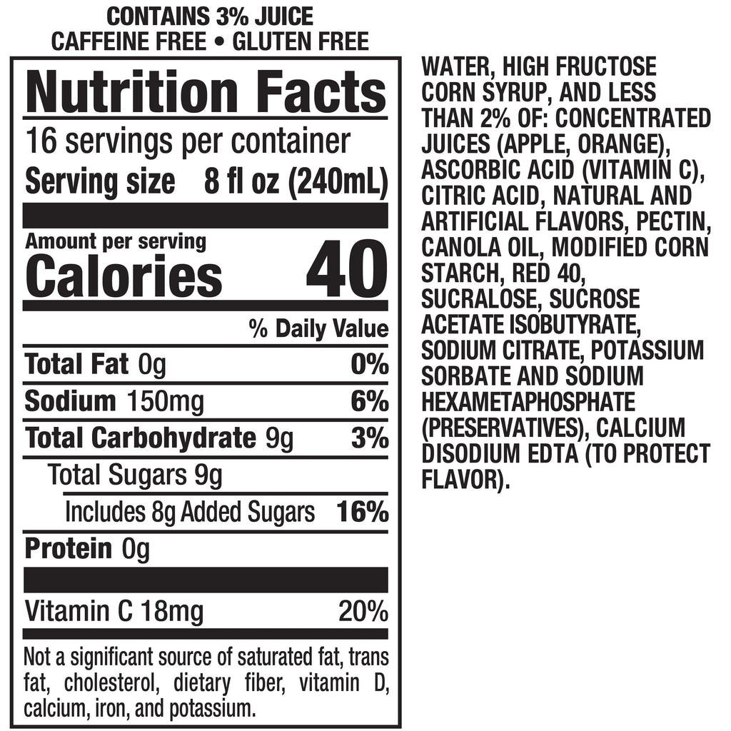Surfin' Strawberry Citrus Juice, 1 Gal Bottle I4705