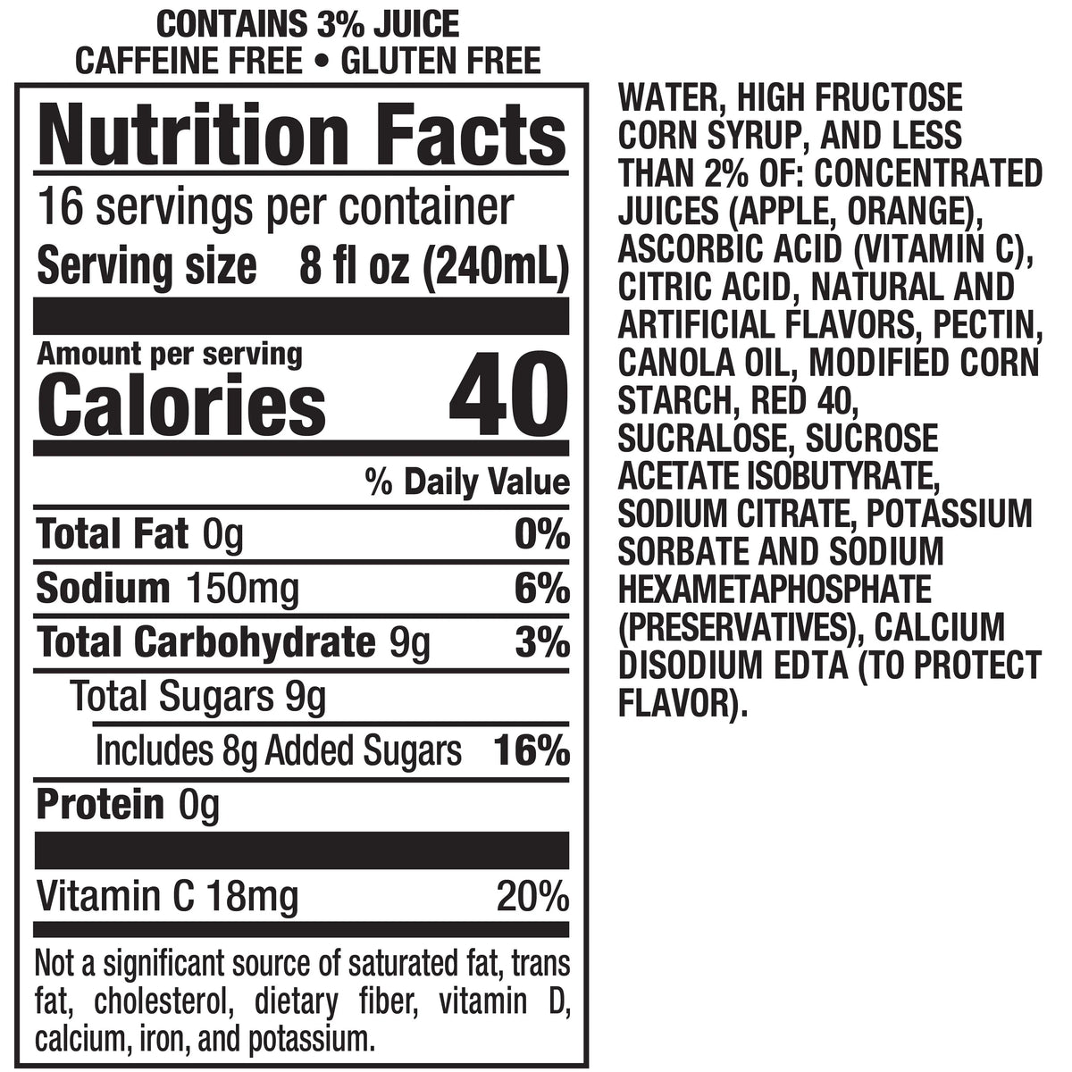 Surfin' Strawberry Citrus Juice, 1 Gal Bottle I4705