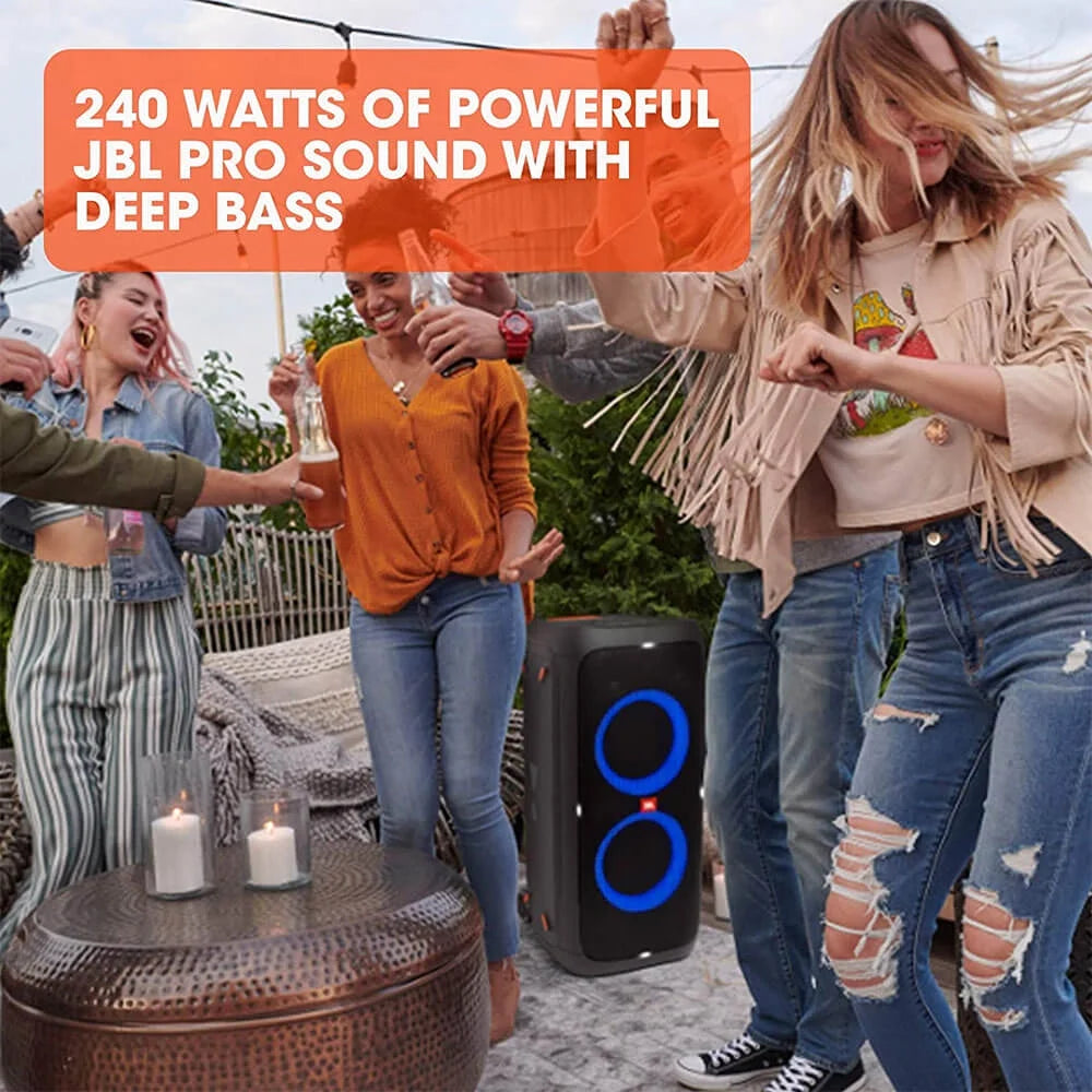 Black Portable Bluetooth Speaker with LED Lighting E70617