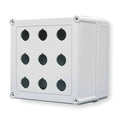 Pushbutton Enclosure, 4X NEMA Rating, 3 Columns, Plastic D7346