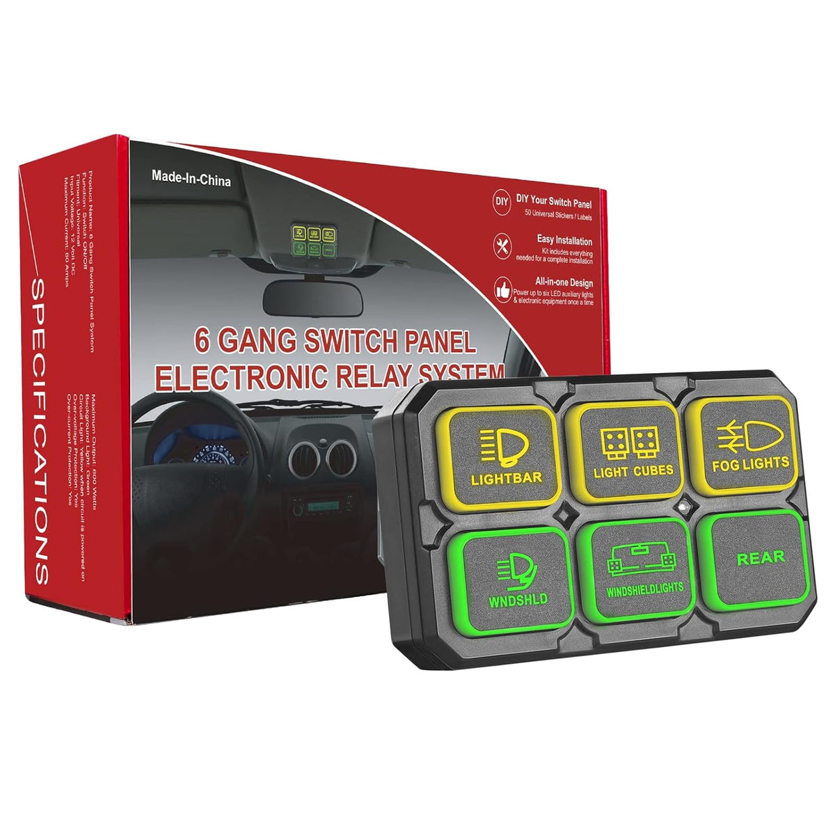 6 Gang LED Switch Panel W55568