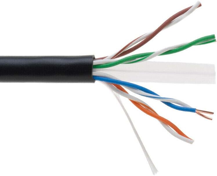 Cat6A 1000 Foot Solid Bare Copper 23AWG 4 Pair UTP Ethernet Cable White V5364