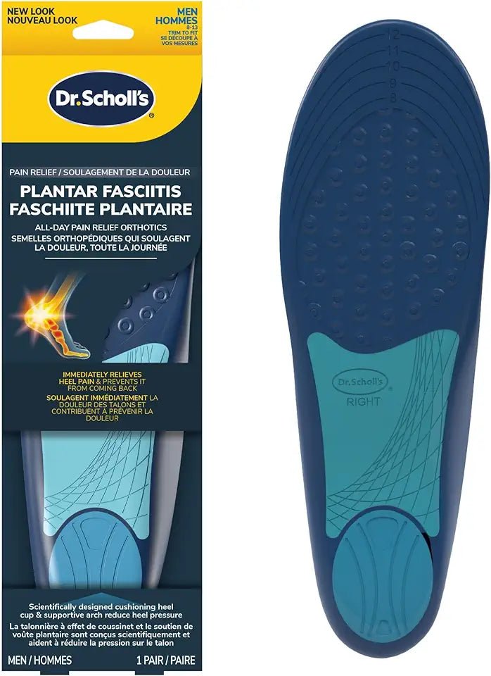Plantar Fasciitis Orthotics Mens Size 8-13 3 Pack M7614