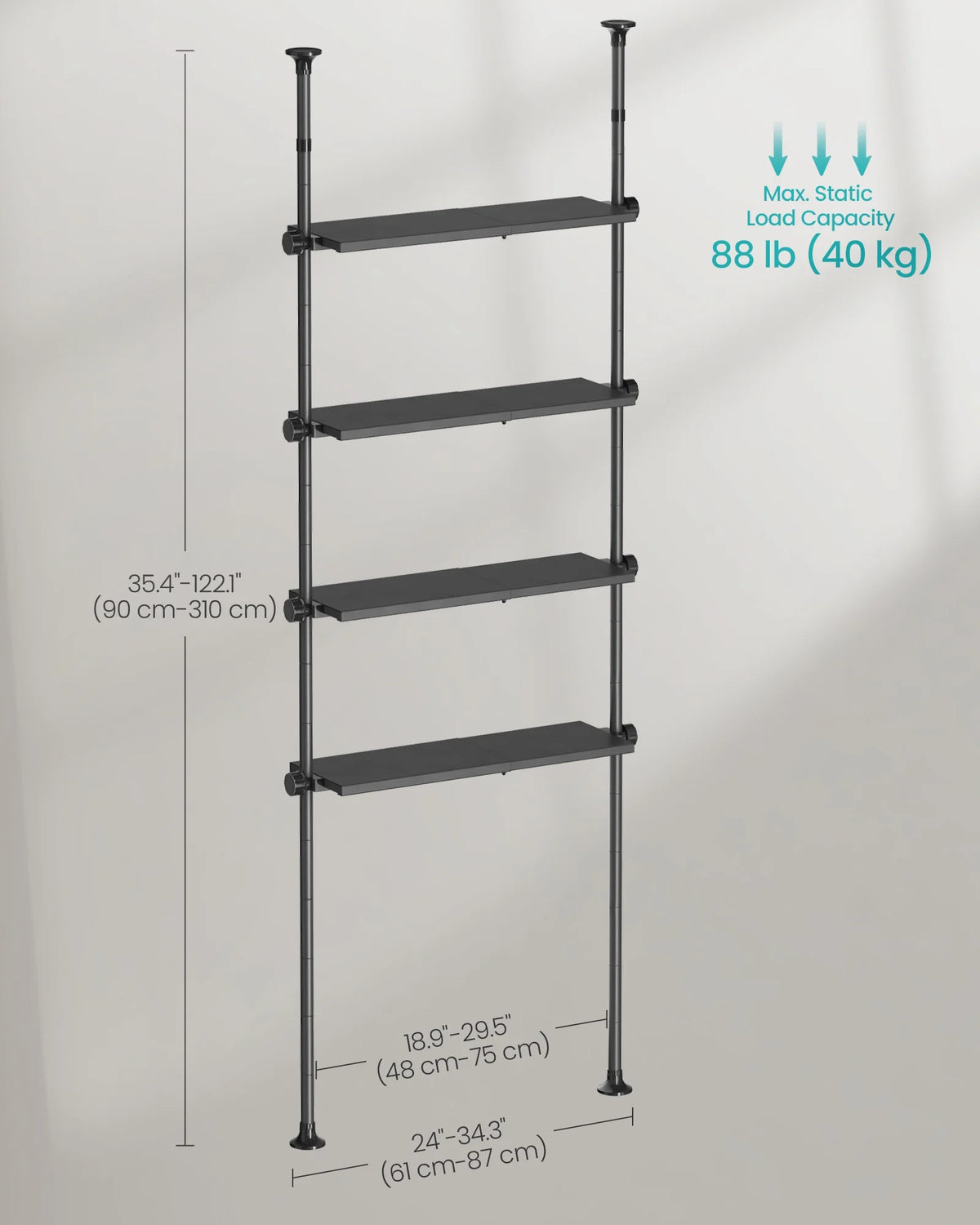 4-Tier Over The Toilet Storage Shelf P6575