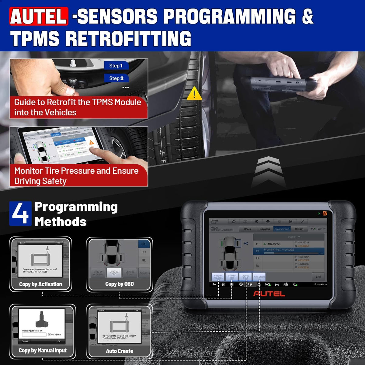 Autel MaxiCOM MK808TS Pro Diagnostic Scan Tool with Full TPMS Services U92762