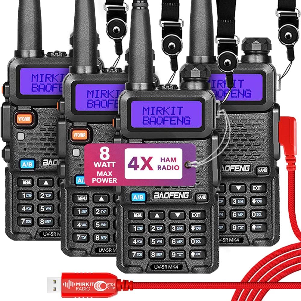 Handheld Ham Radio Starter Kit 8 Watt with 3800 mAh W794