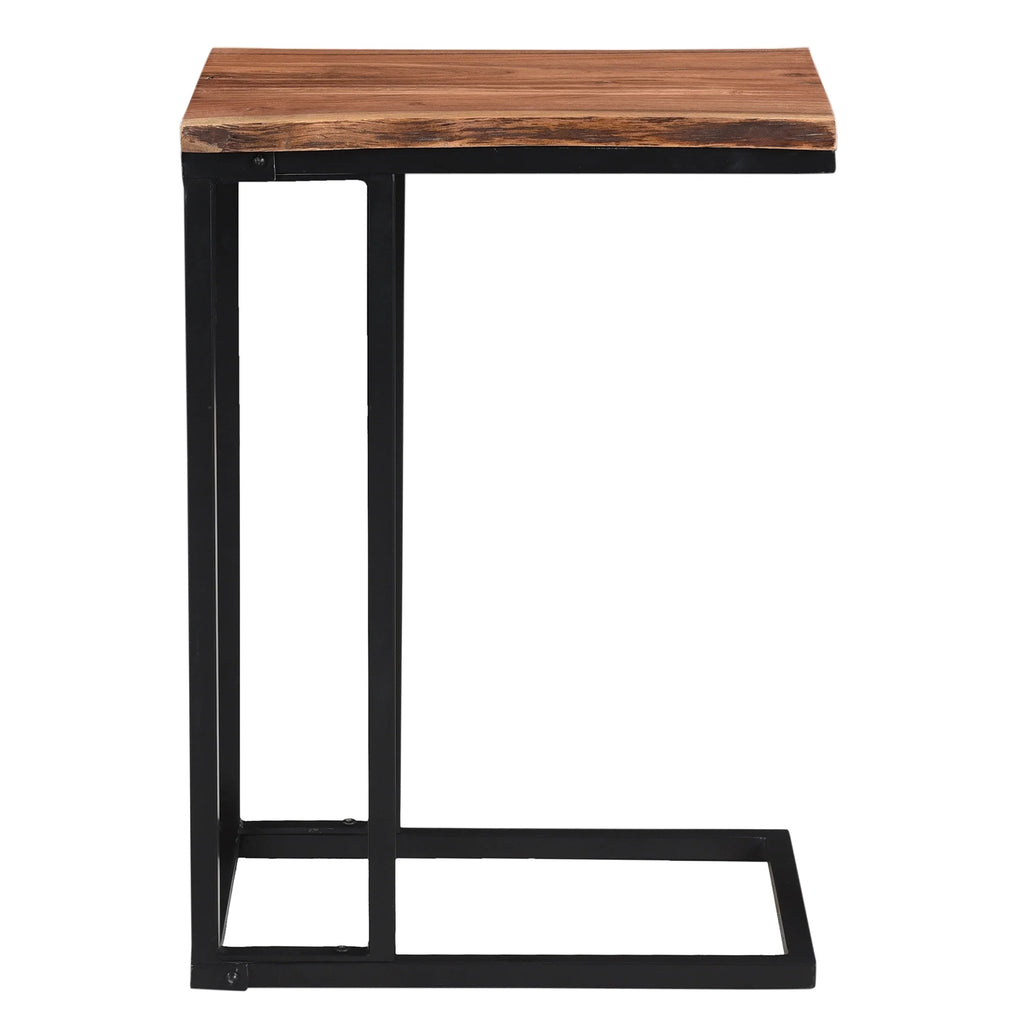 Natural Brown and Black Accent Table M35775