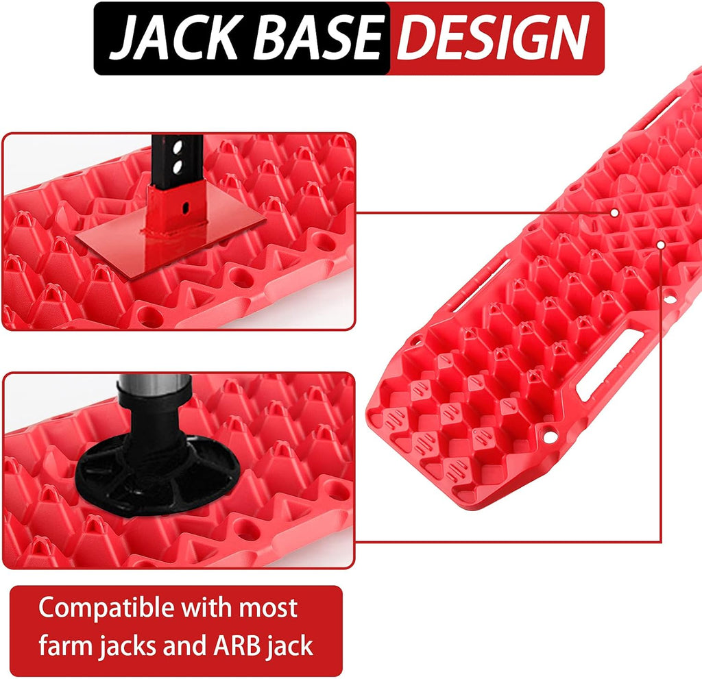 Recovery Tracks Traction Boards with Jack Lift Base Design, Red Pack of 2 M979766