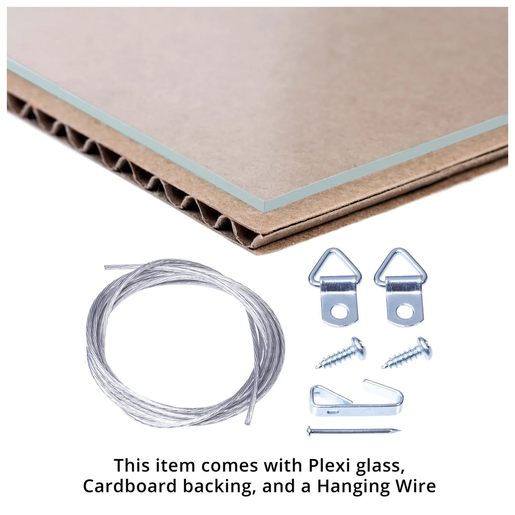16x20 Inch Hard Maple Picture Frame with Plexi Glass Z2688