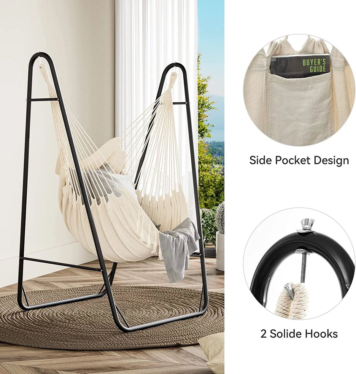 Hammock Chair with Stand 330Lbs C824