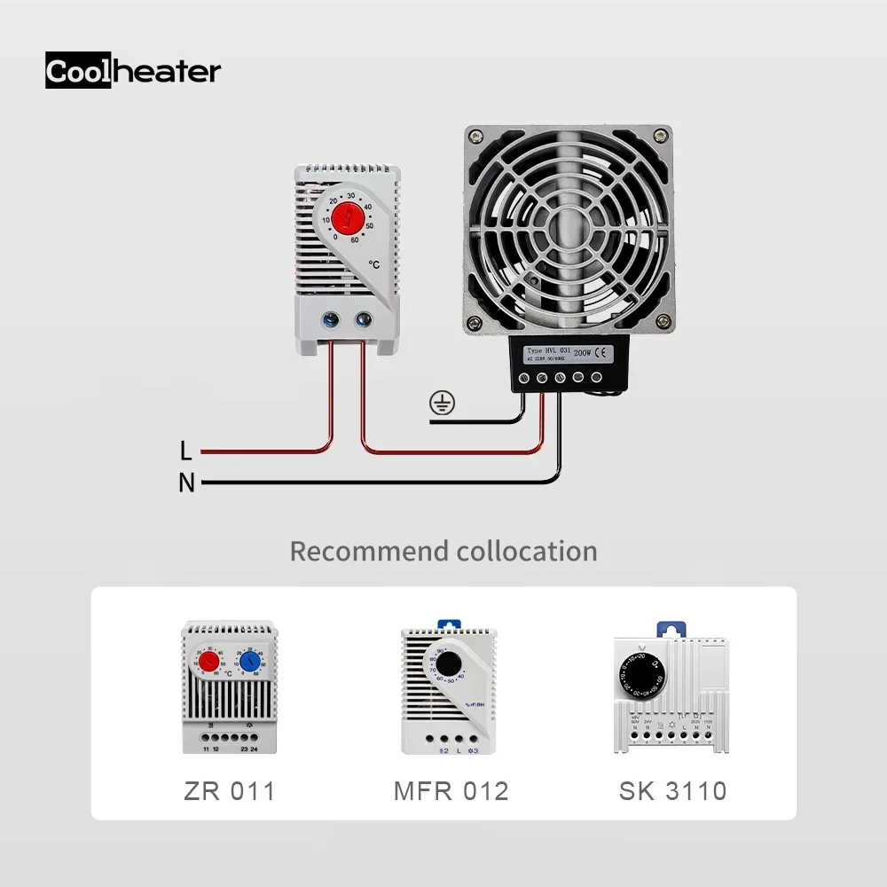 Compact Industrial PTC Electric Fan Heater 150W L974