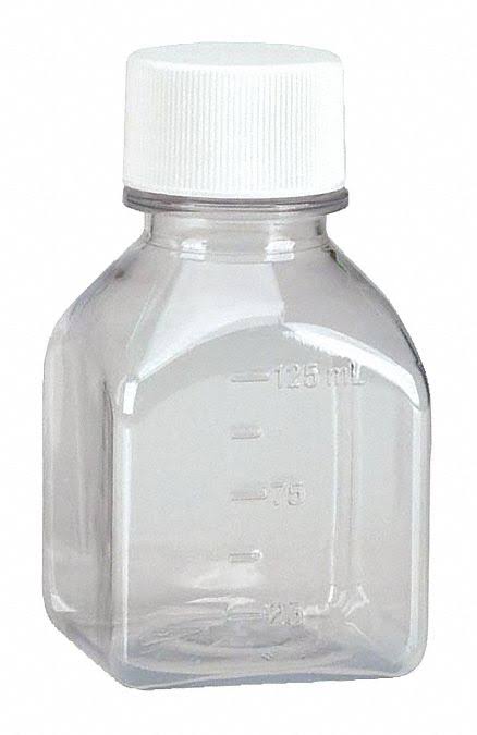 Sterile 125ml Square Media Bottle, Case/48 A6505